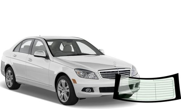 Rear view of Mercedes Benz C Class Saloon 2007-2014 with heated rear window replacement