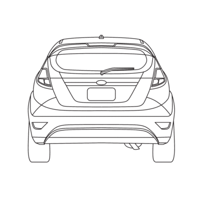 Audi A3 rear window replacement diagram